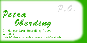 petra oberding business card